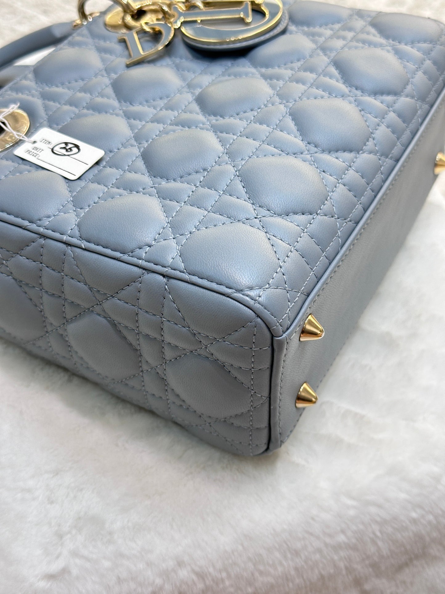 Small Lady Dior My ABC Dior Cannage Lambskin Sky Blue