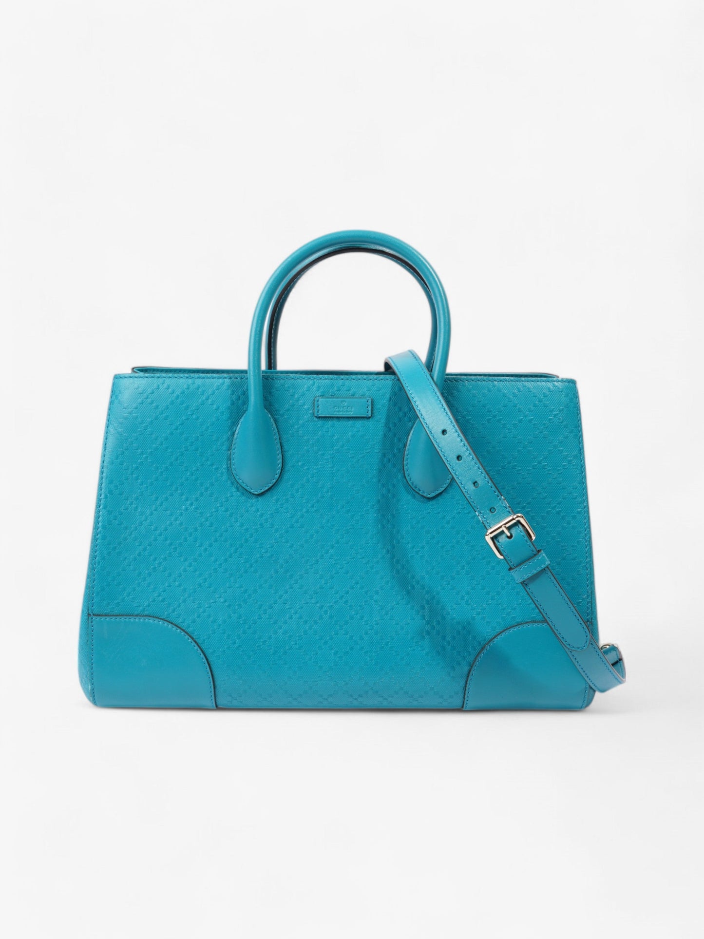Gucci Diamante 2-Way Turquoise  Leather