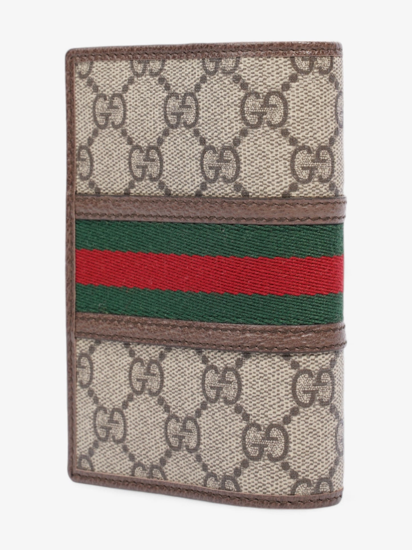 Gucci Ophidia GG Card Case GG Supreme / Red / Green Coated Canvas