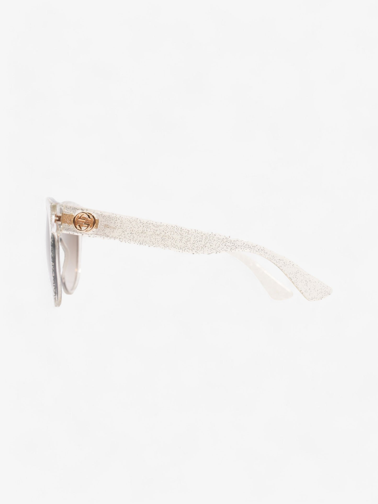 Gucci Sunglasses GG0035S Silver Glitter Acetate 140mm