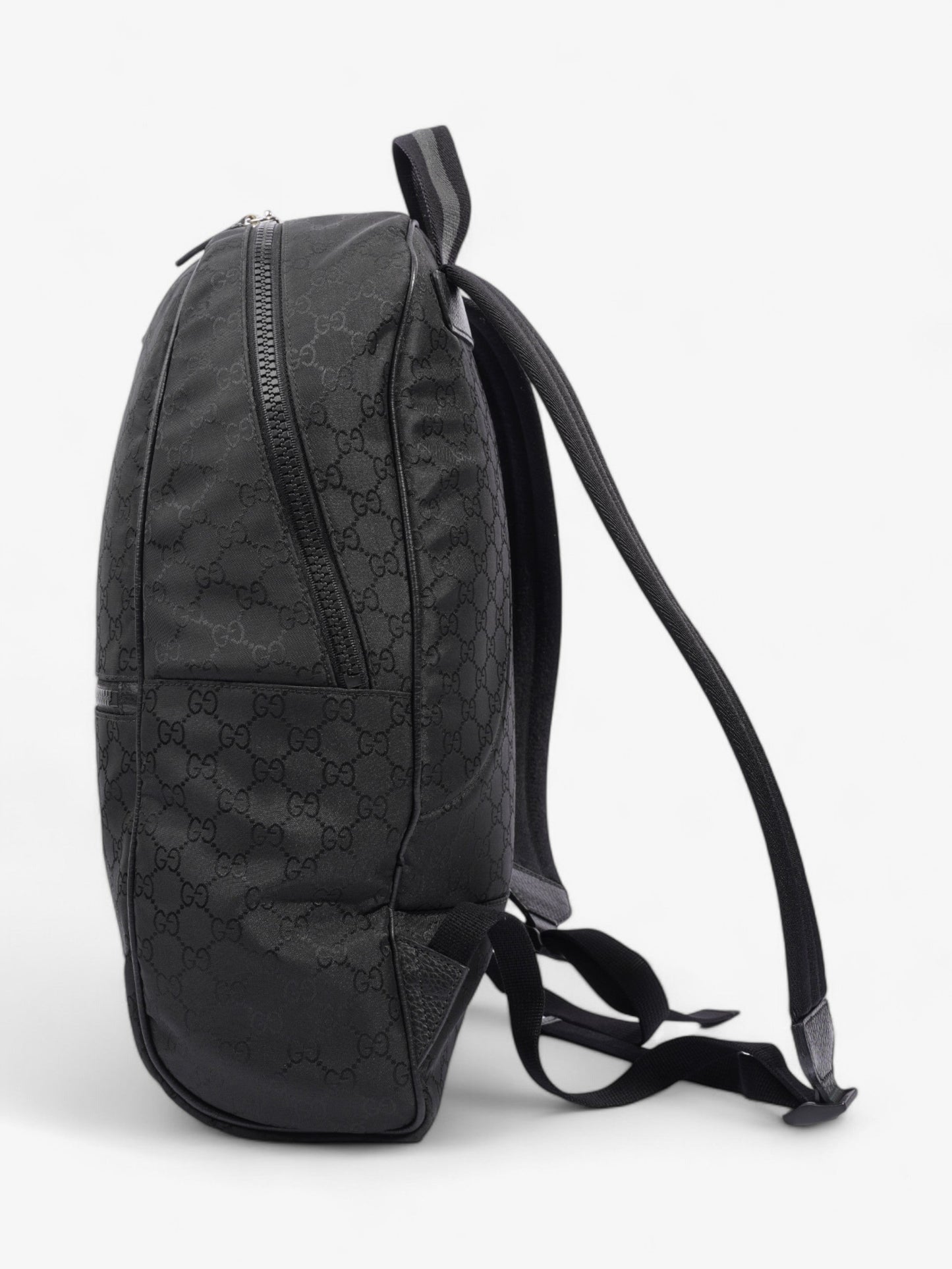 Gucci Double Zip Backpack Black / GG Supreme Nylon