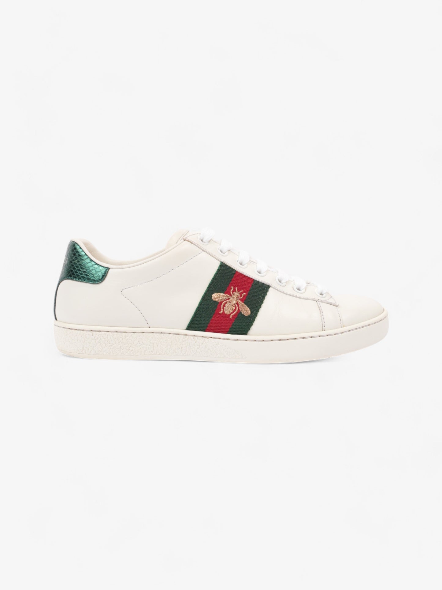 Gucci Ace Embroidered Bee White / Green / Red Leather EU 37 UK 4