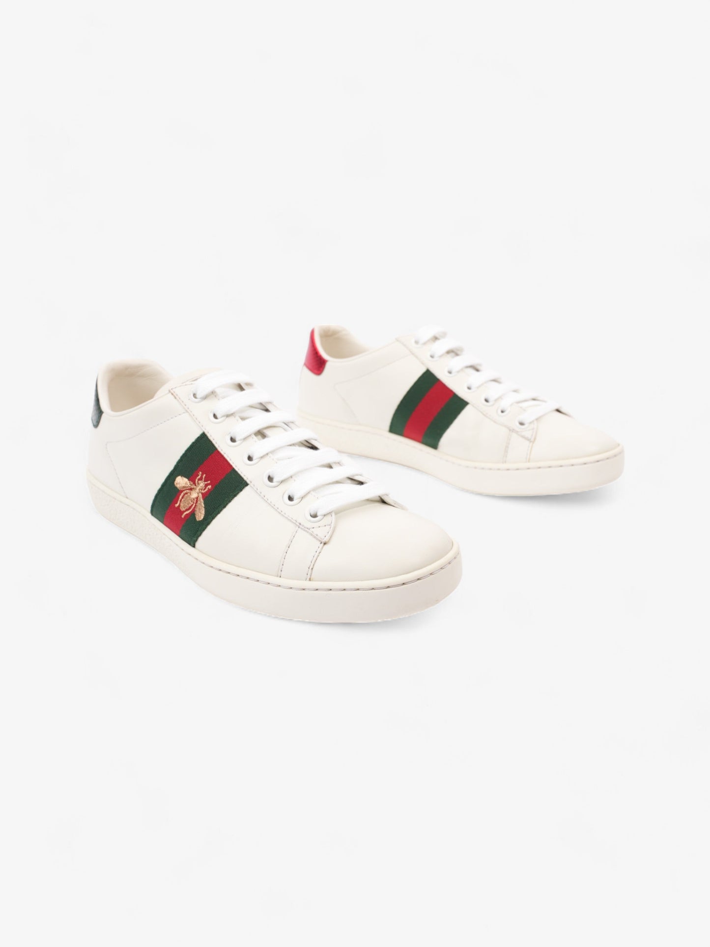 Gucci Ace Embroidered Bee White / Green / Red Leather EU 37 UK 4