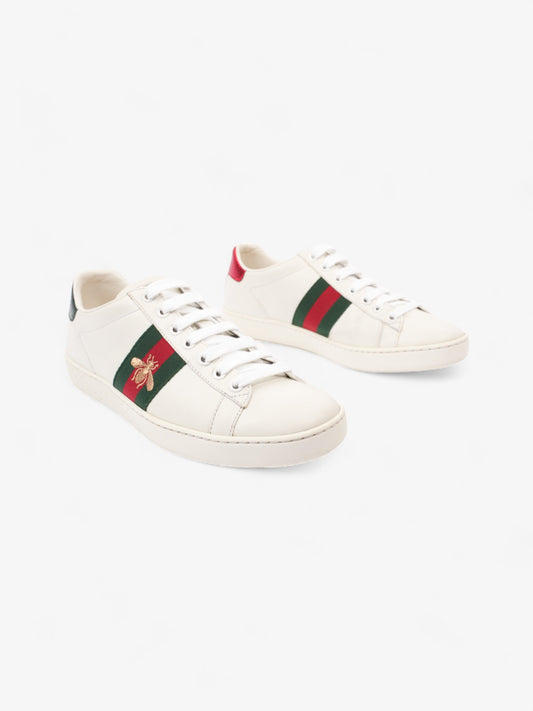 Gucci Ace Embroidered Bee White / Green / Red Leather EU 37 UK 4