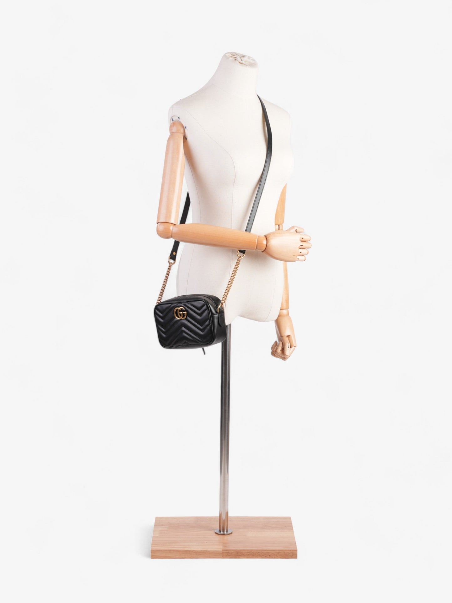 Gucci GG Marmont Black Matelasse Leather Mini