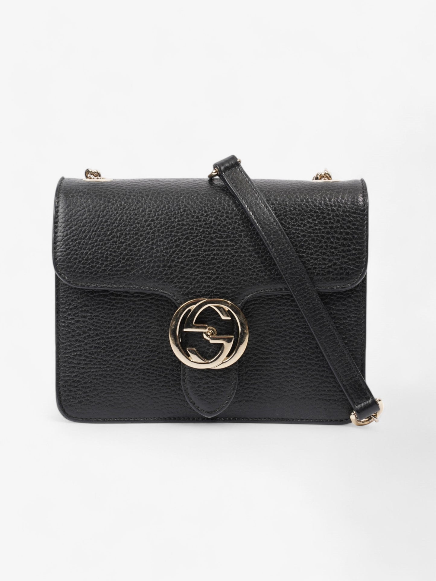 Gucci Interlocking Bag Black Leather Small