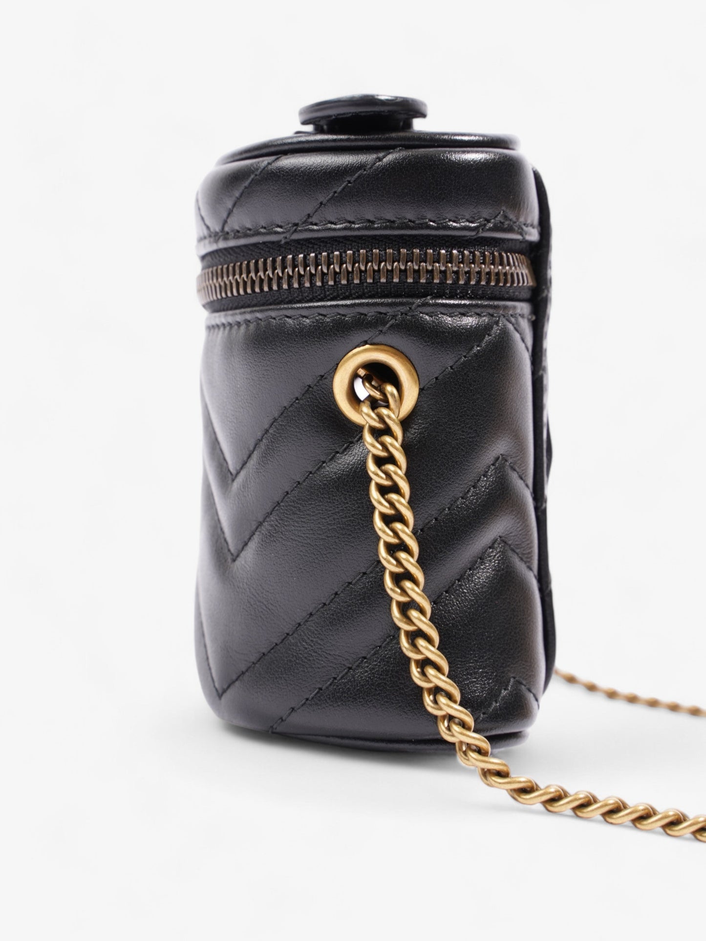 Gucci GG Marmont Vanity Black Matelasse Leather Mini