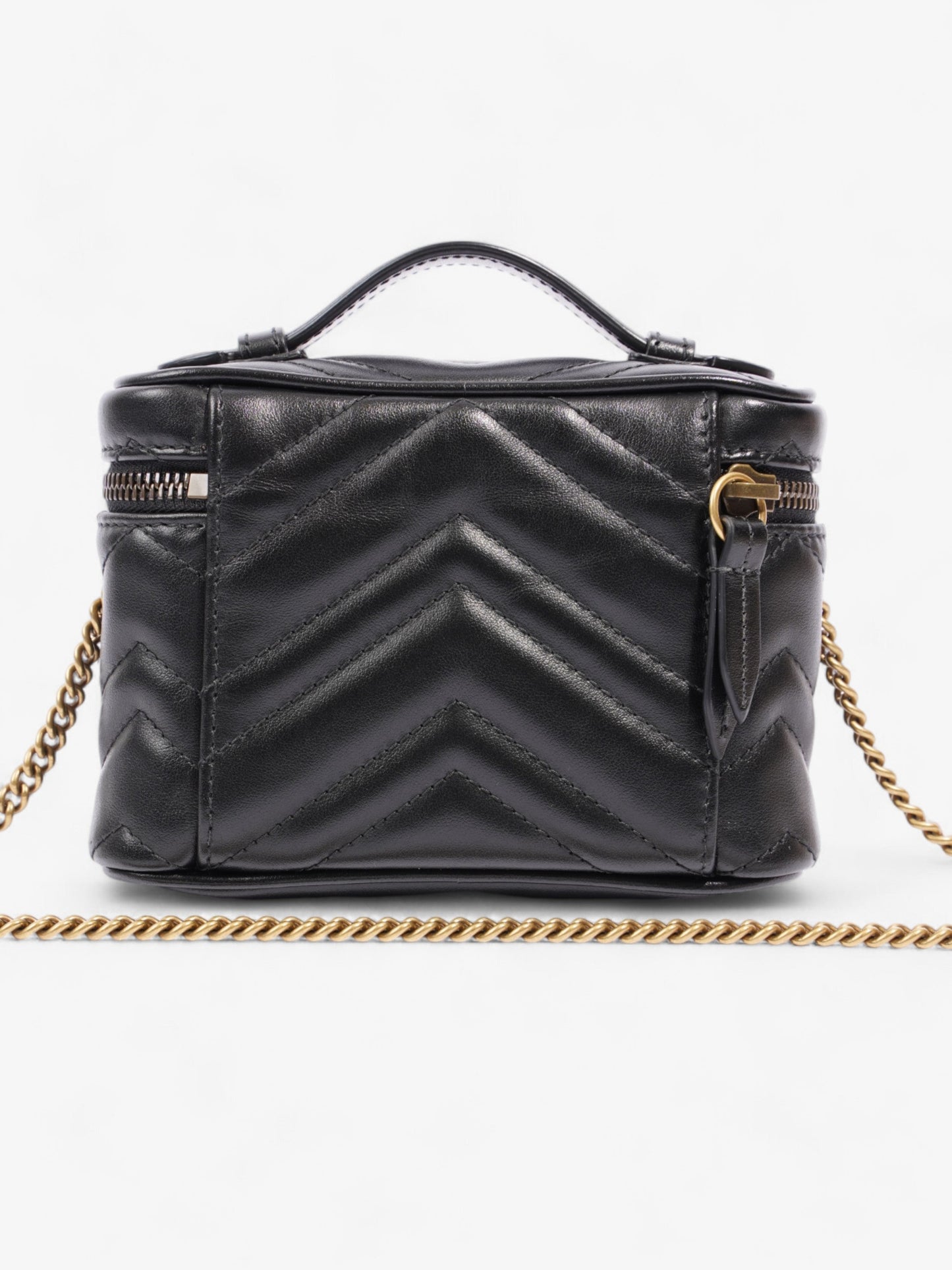 Gucci GG Marmont Vanity Black Matelasse Leather Mini
