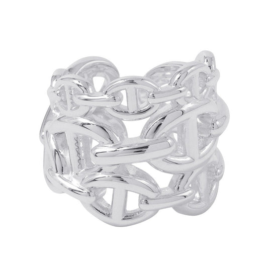 HERMES Chaine d'Ancre Anchene Ring Size GM/50 SV925