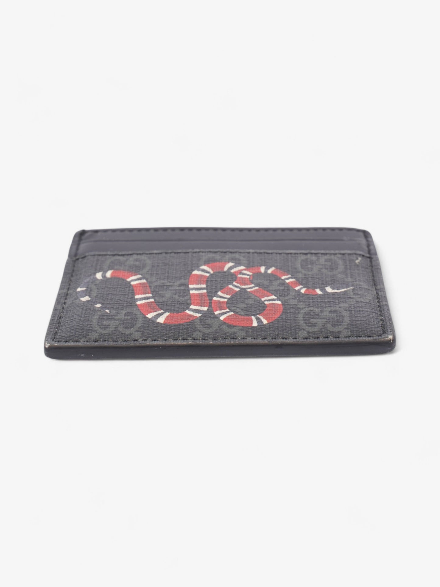 Gucci GG Snake Card Holder Black / Snake Canvas