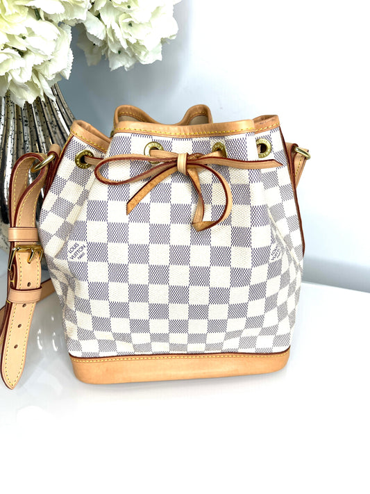 Louis Vuitton Preloved Noe BB Damier Azur Bucket Bag