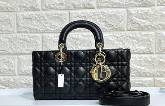 Dior Medium Lady D-Joy Bag Black Cannage Lambskin