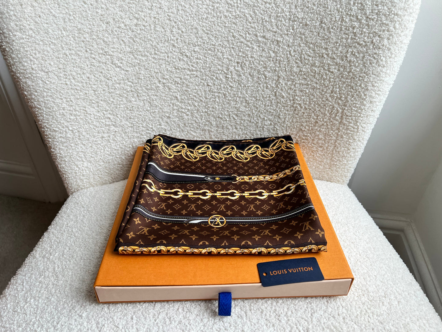 Louis Vuitton Silk Monogram Forever Scarf