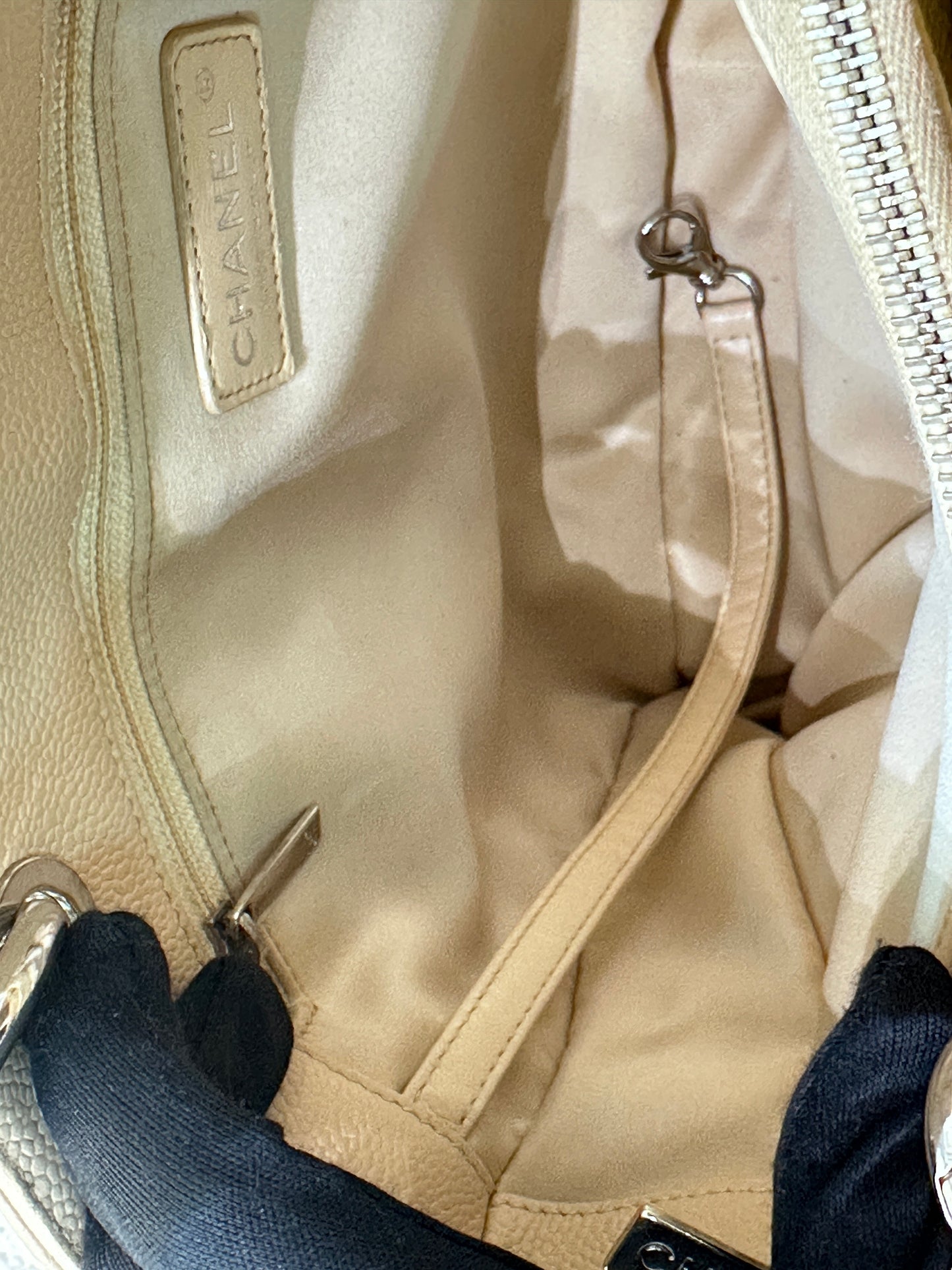 Chanel GST Beige Caviar Shw Bag