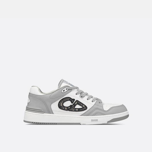 Gray and White B57 Dribble Low-Top Sneaker Designer Sneakers for Men