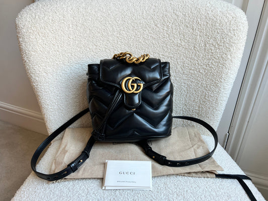 Gucci GG Black Marmont Backpack