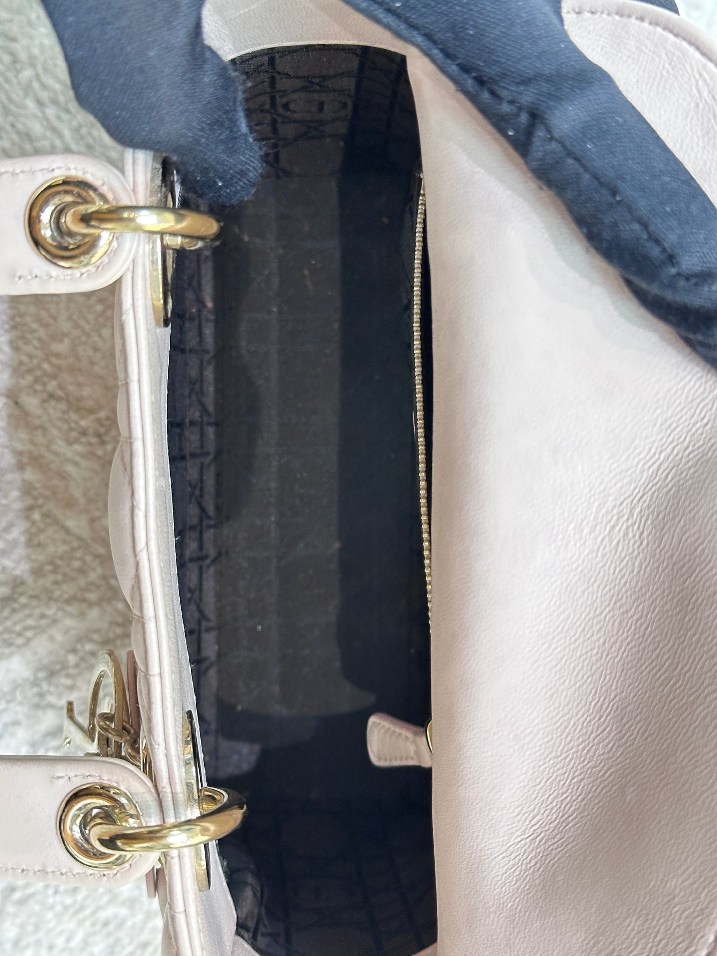 Small Lady Dior My ABC Dior Cannage Lambskin Pink