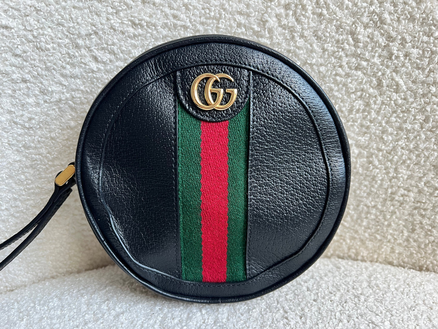 Gucci GG Round Black Ophidia Clutch