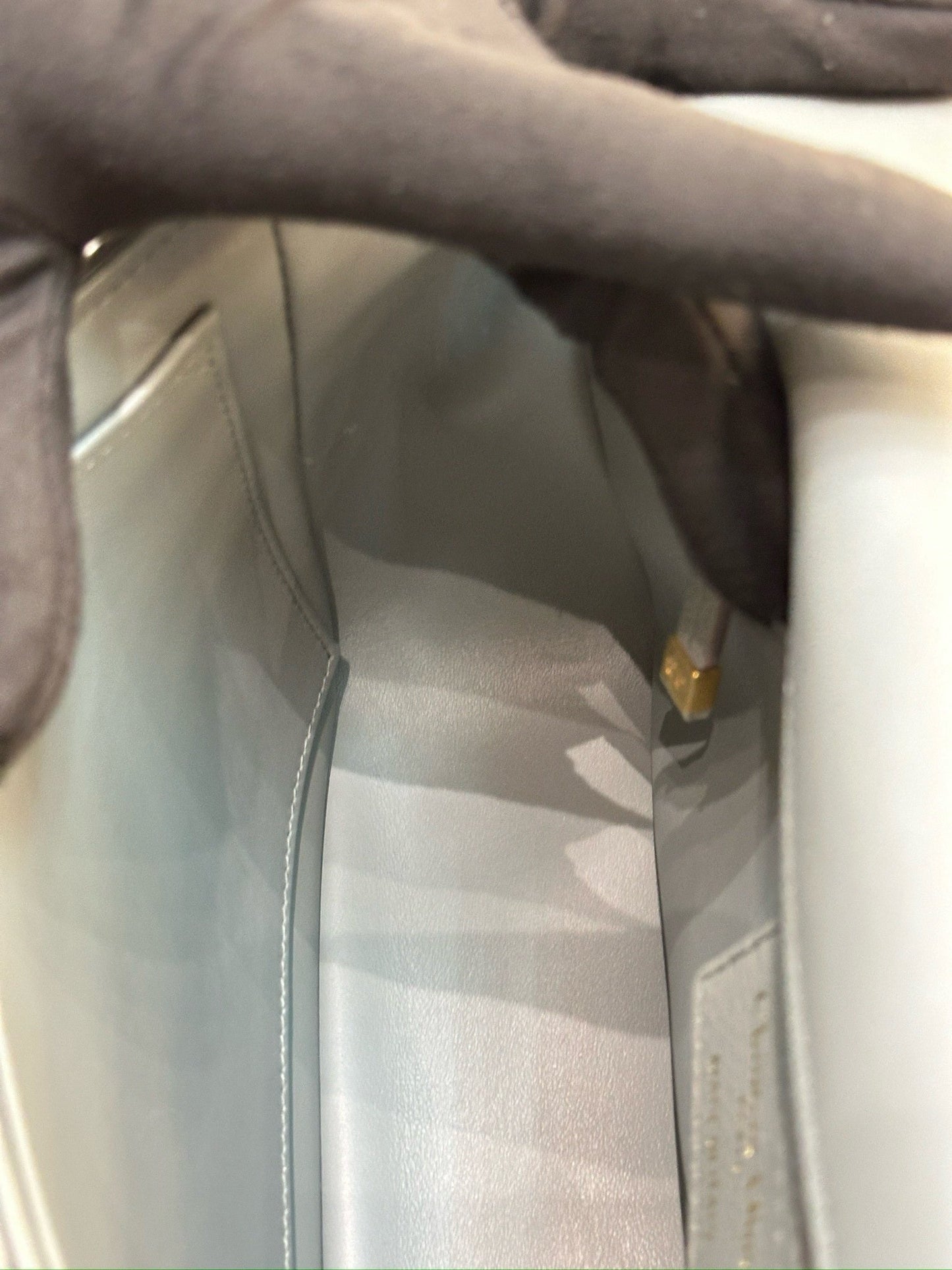 Medium Dior Calfskin Caro Bag Stone Gray Supple Cannage