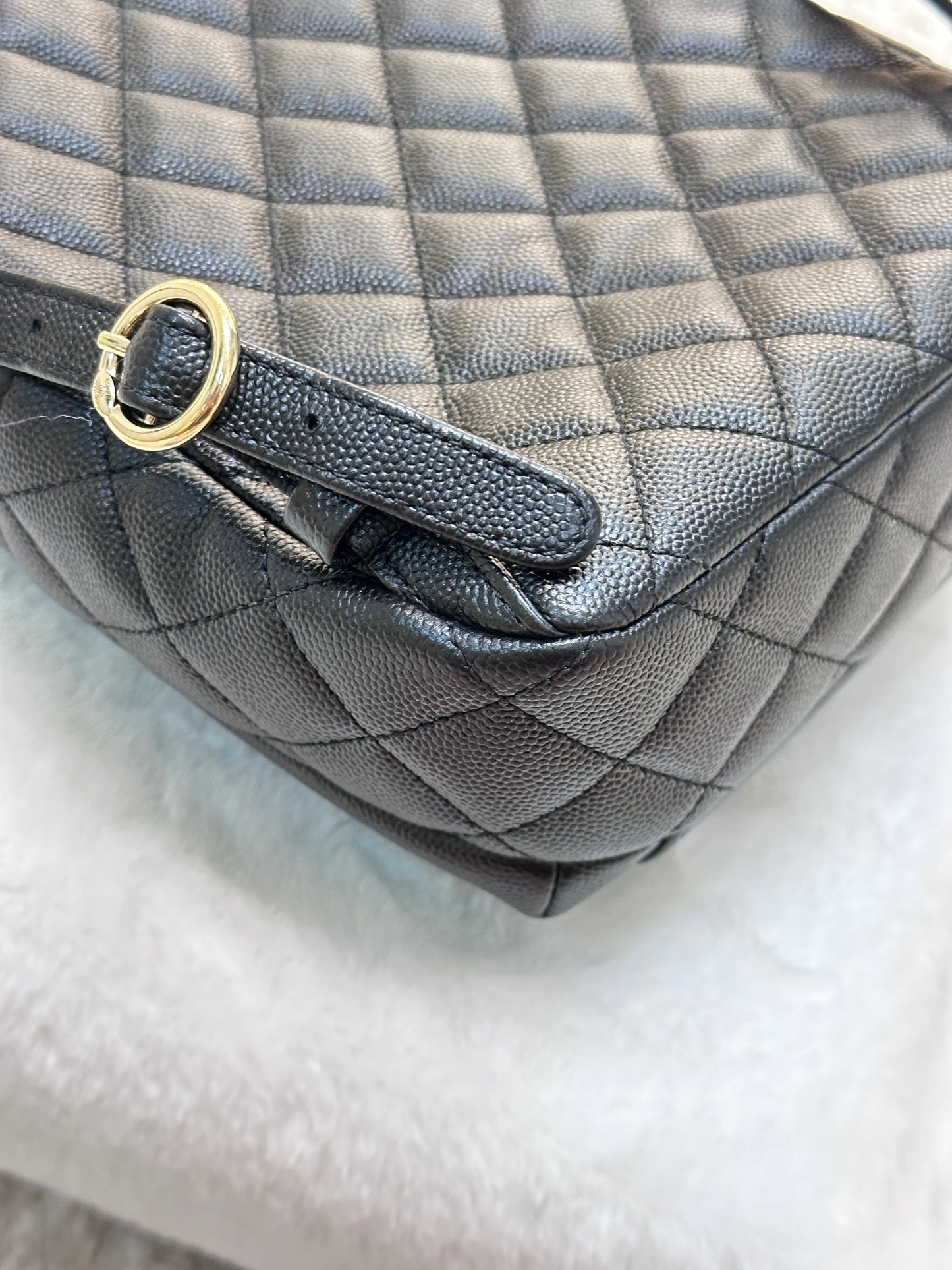 Chanel CC Day Backpack Quilted Caviar Mini