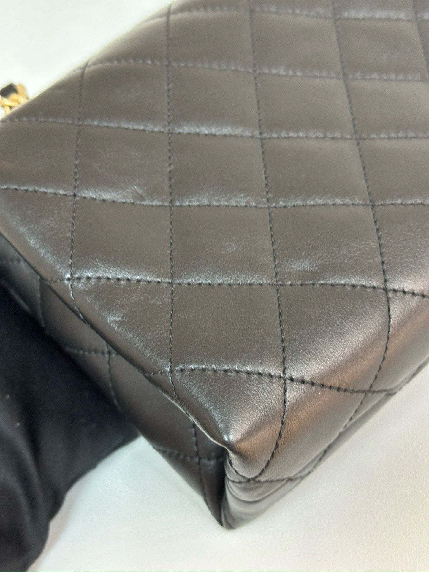 Chanel Calfskin Quilted Small Enchained Flap Black 2955 holo card