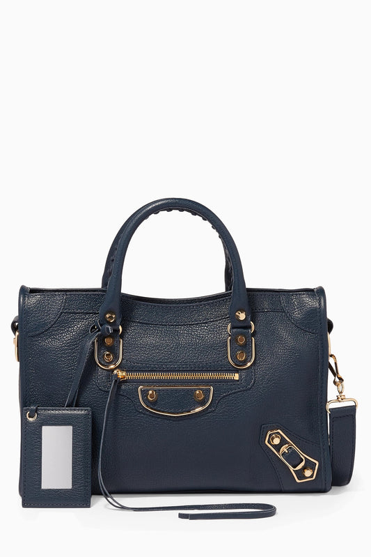 BALENCIAGA GRAINED LEATHER SMALL CITY BAG