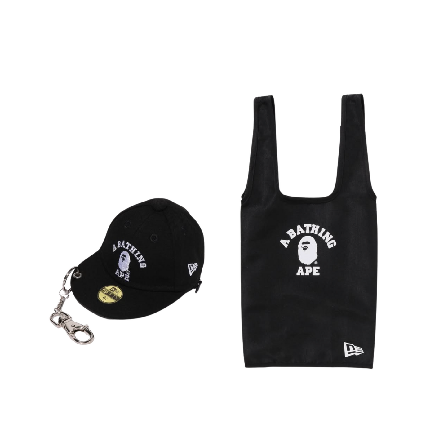 A Bathing Ape 'College New Era Cap' Keychain Eco Bag