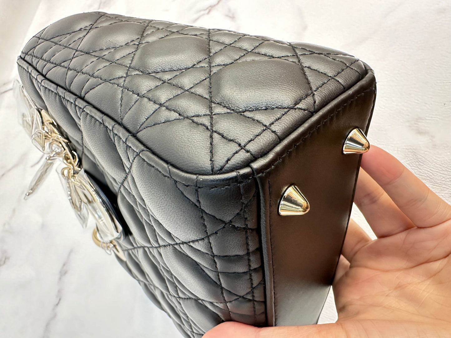 Small Lady Dior My ABCDior Bag Black Cannage Lambskin