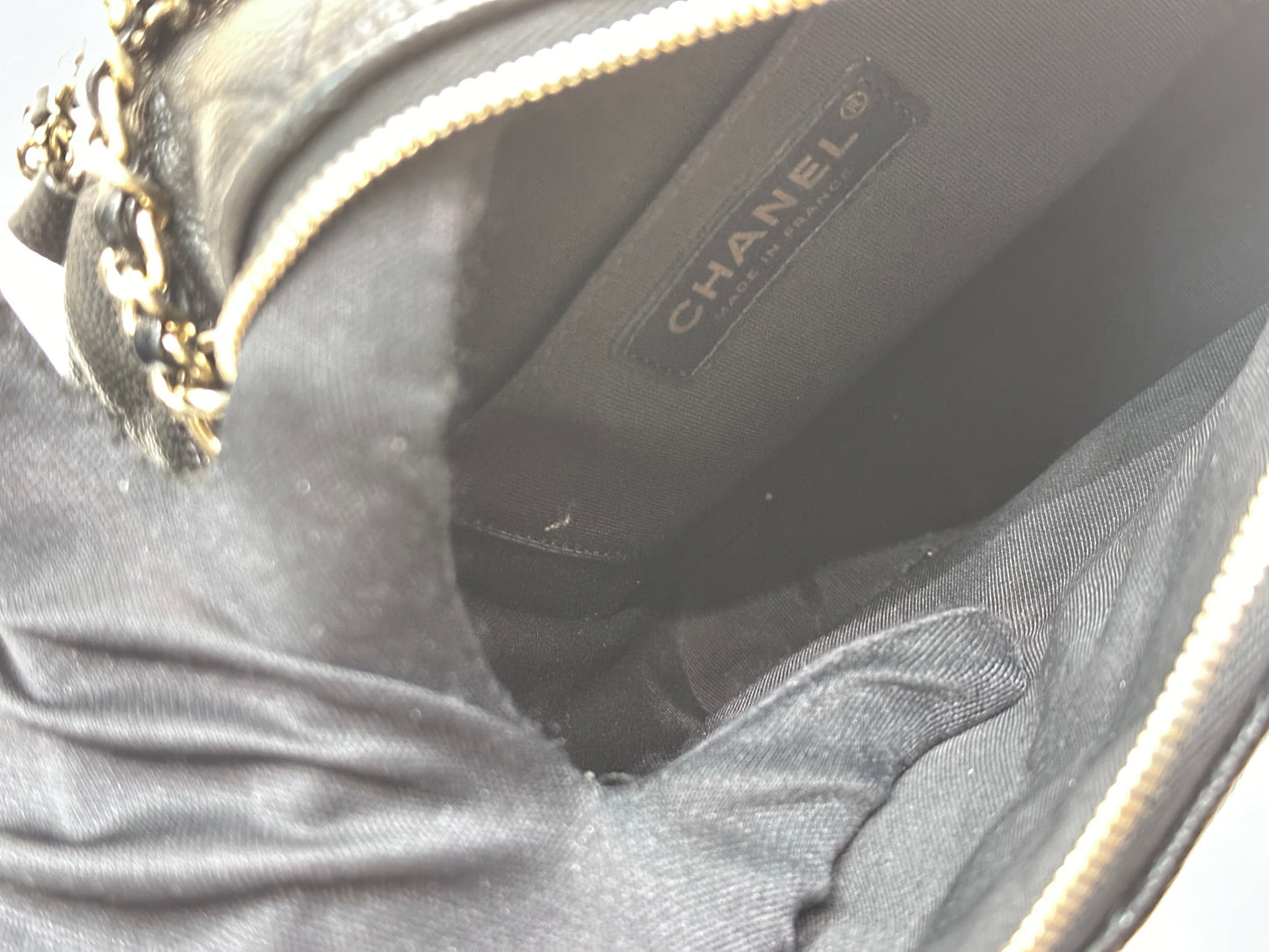 Chanel CC Day Backpack Quilted Caviar Mini