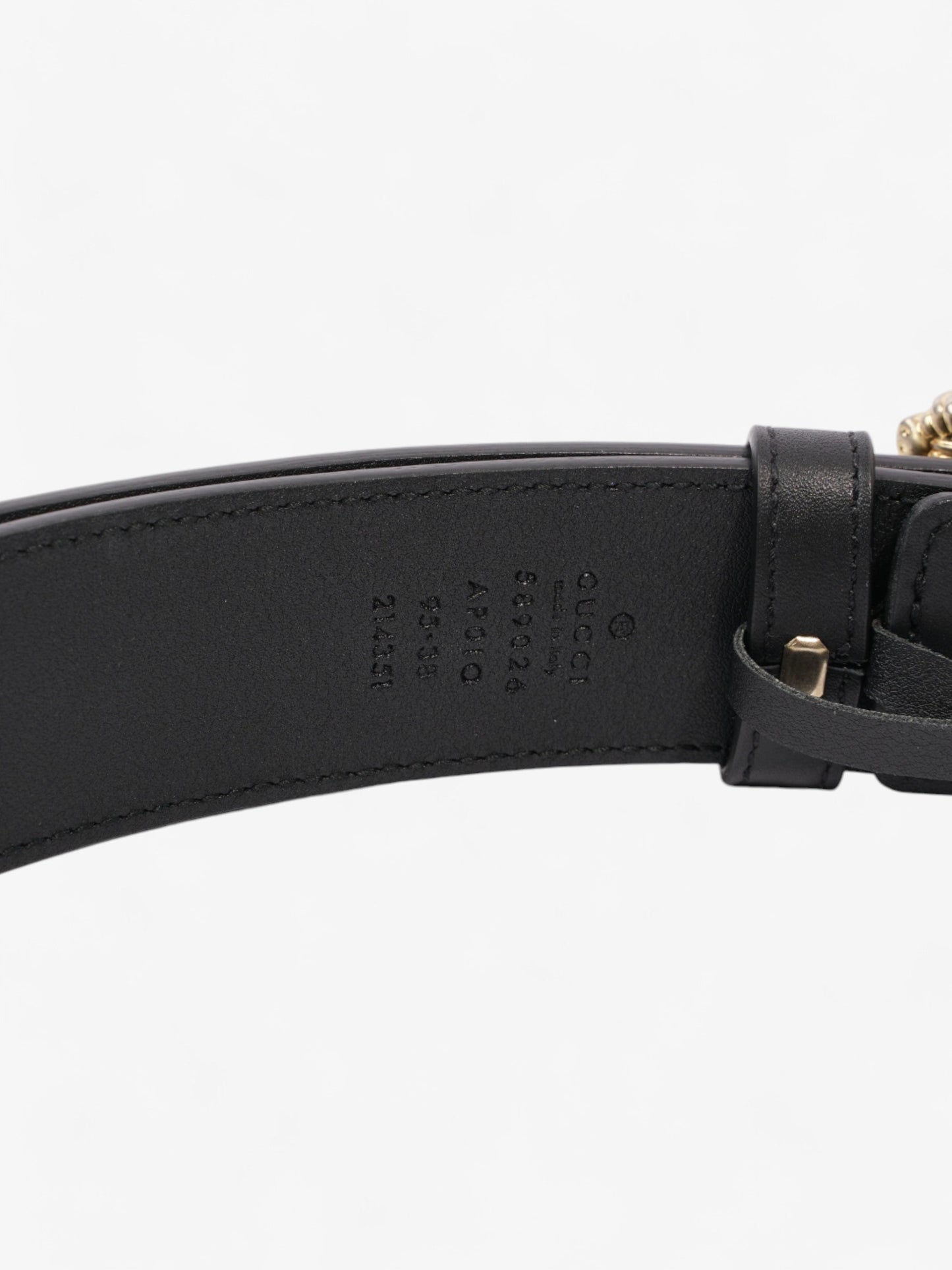 Gucci G Tiger Belt Black / Gold Leather 95cm / 38"