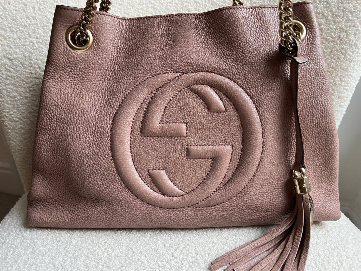 Gucci Rose Pink Soho Chain Tote (RRP £1350)