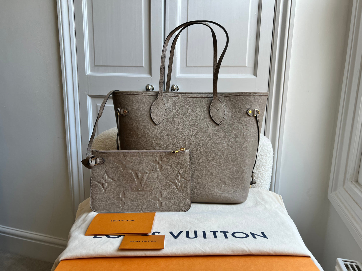 Louis Vuitton Neverfull MM Dune Empreinte (RRP £1,940)