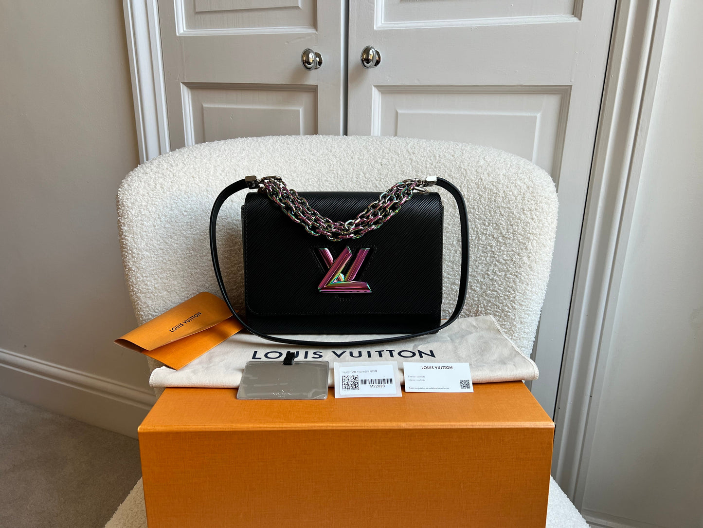 Louis Vuitton Black Triple Chain Twist MM Shoulder Bag (RRP £3550)