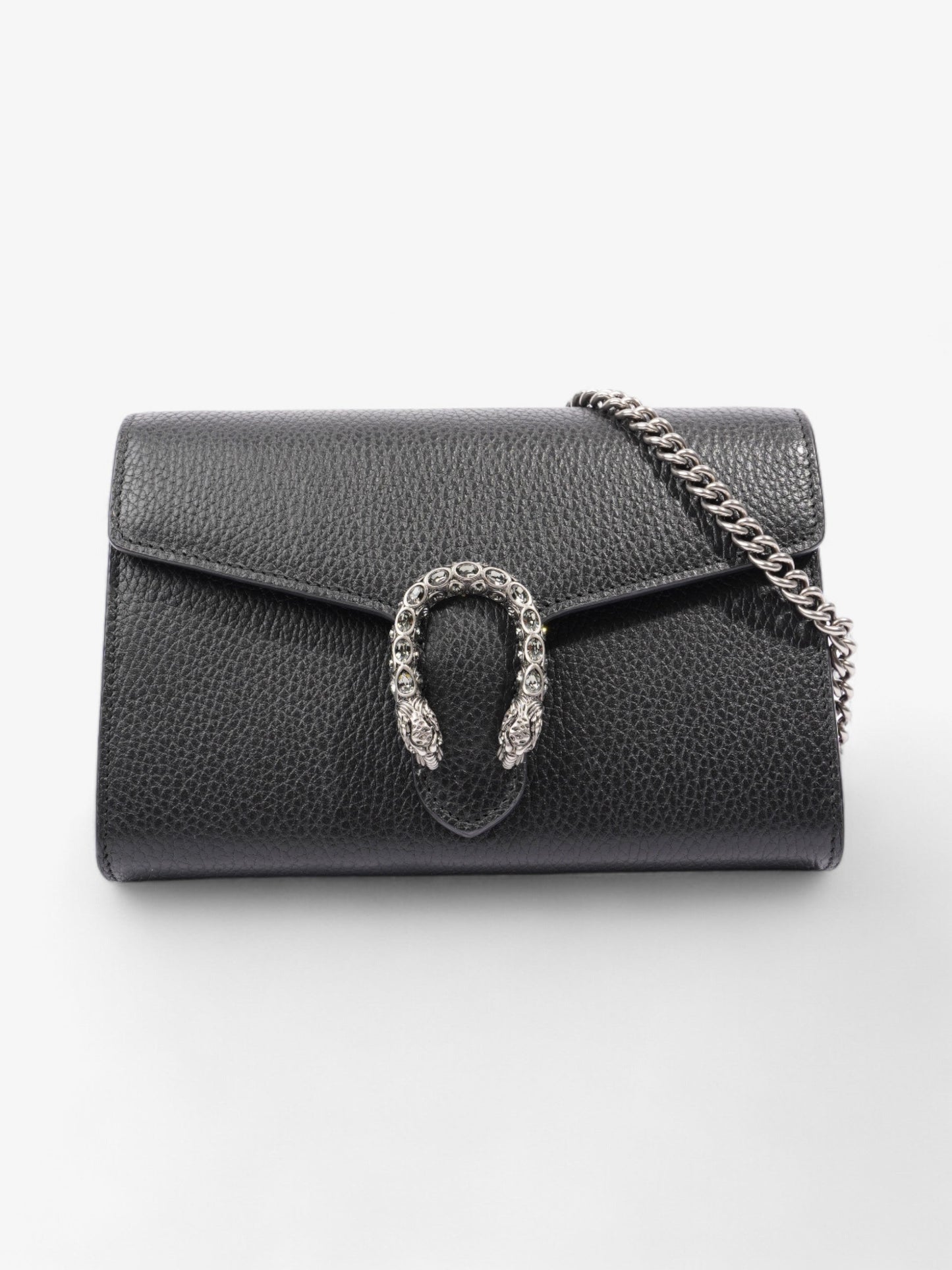 Gucci Dionysus Chain Wallet Black Calfskin Leather Mini