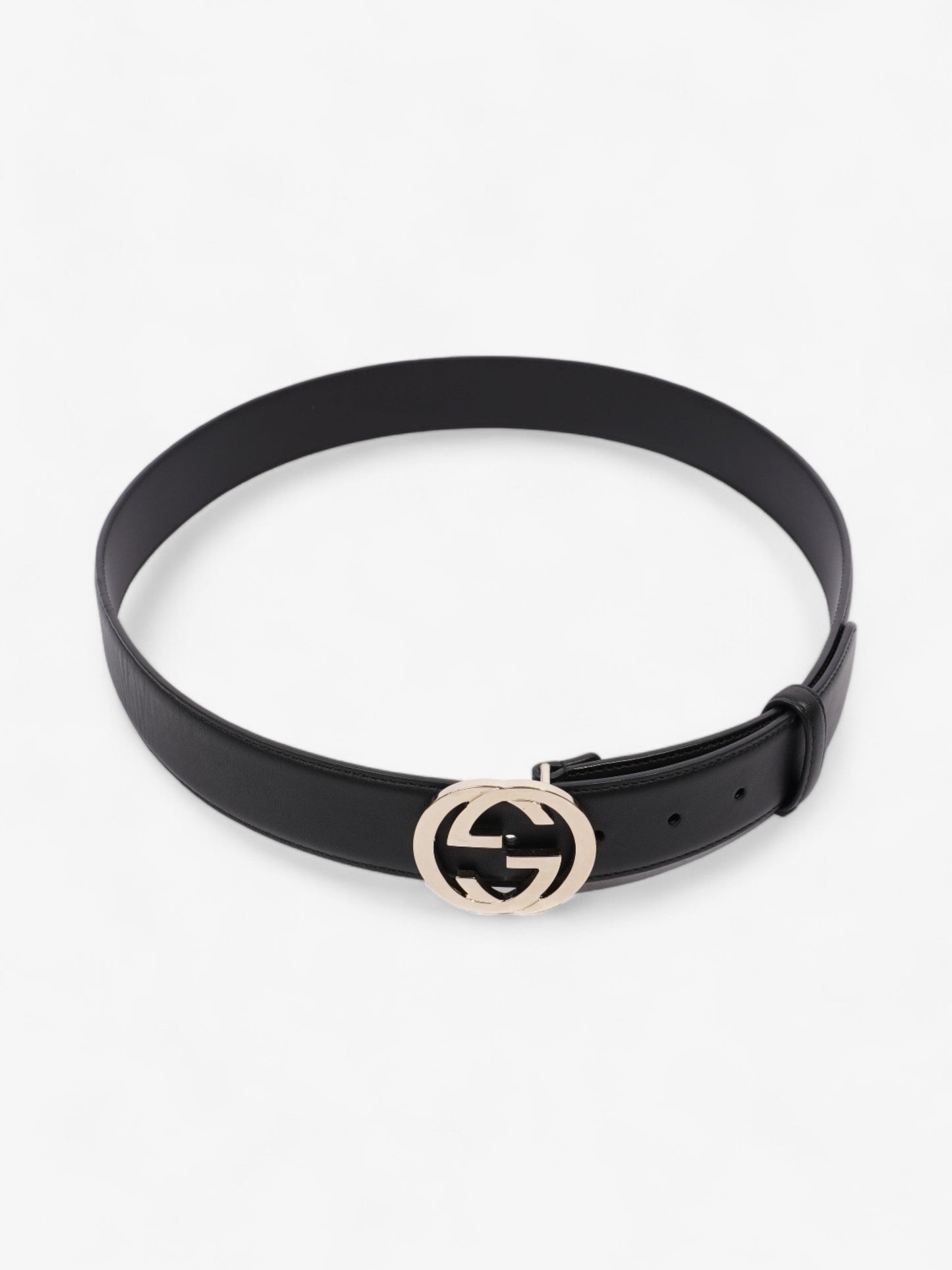 Gucci Interlocking G Belt Black / Gold Leather 100cm / 40"