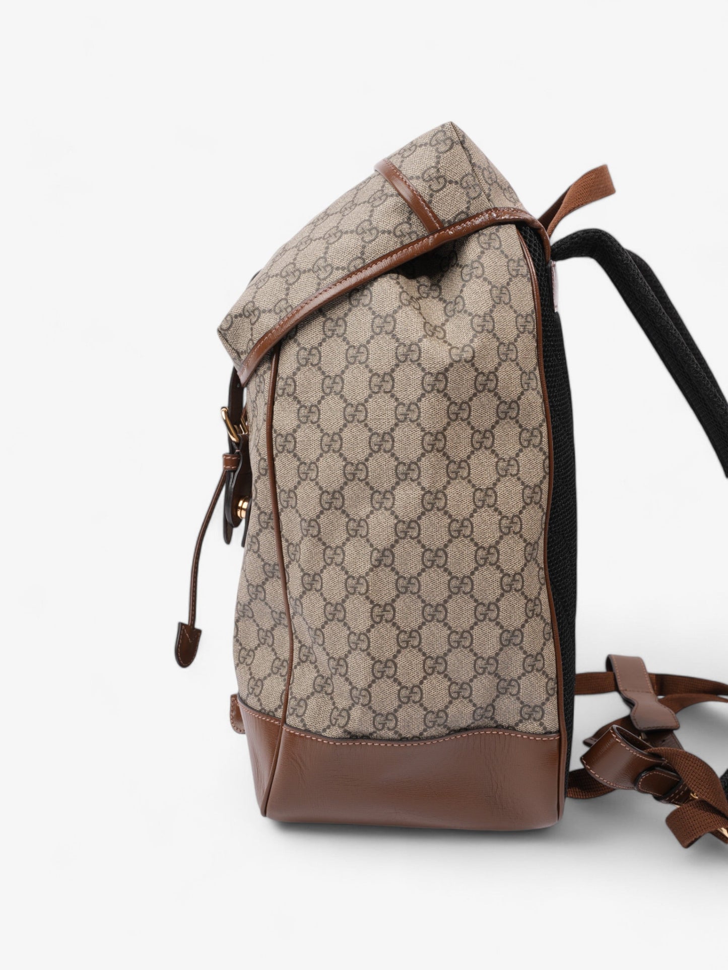 Gucci Backpack with Interlocking G GG Supreme / Brown Coated Canvas