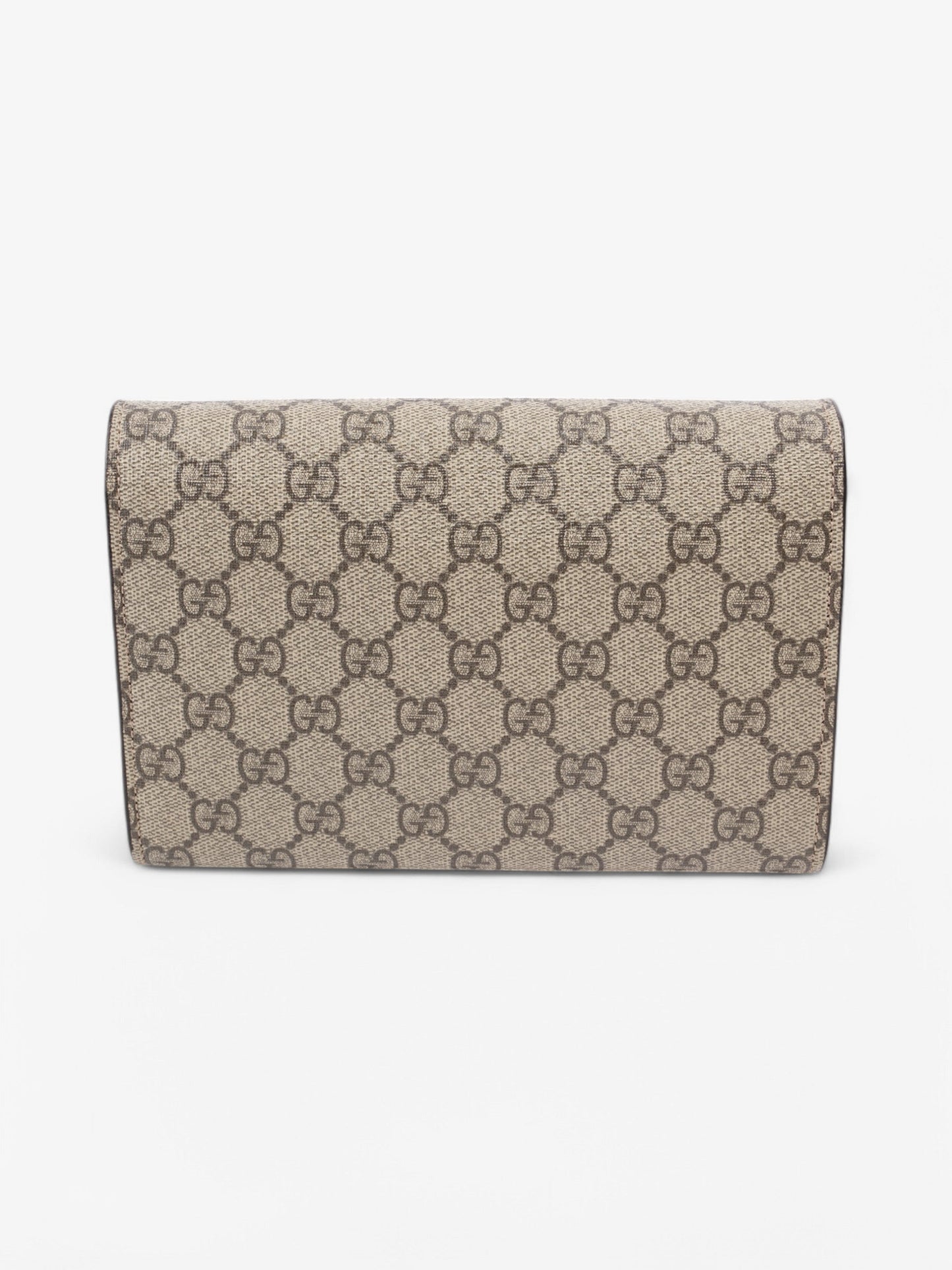 Gucci Dionysus Chain Wallet GG Supreme / Beige / Ebony Coated Canvas