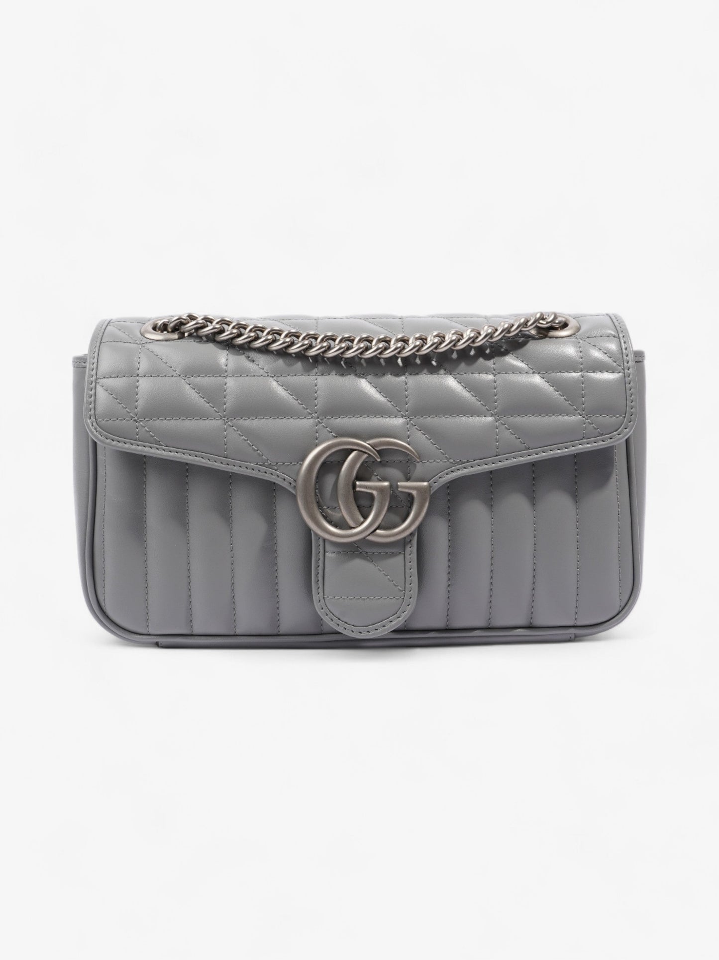 Gucci GG Marmont Grey Leather Small