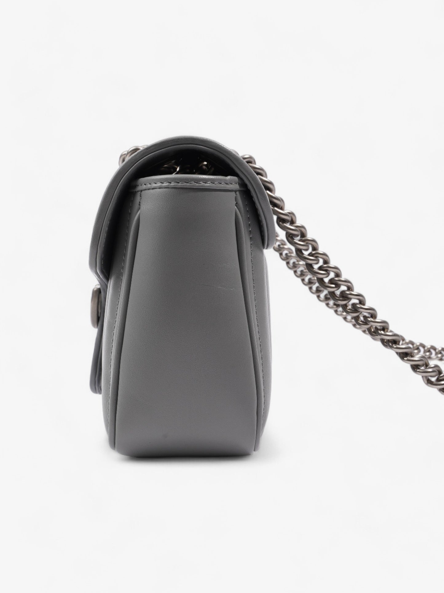 Gucci GG Marmont Grey Leather Small