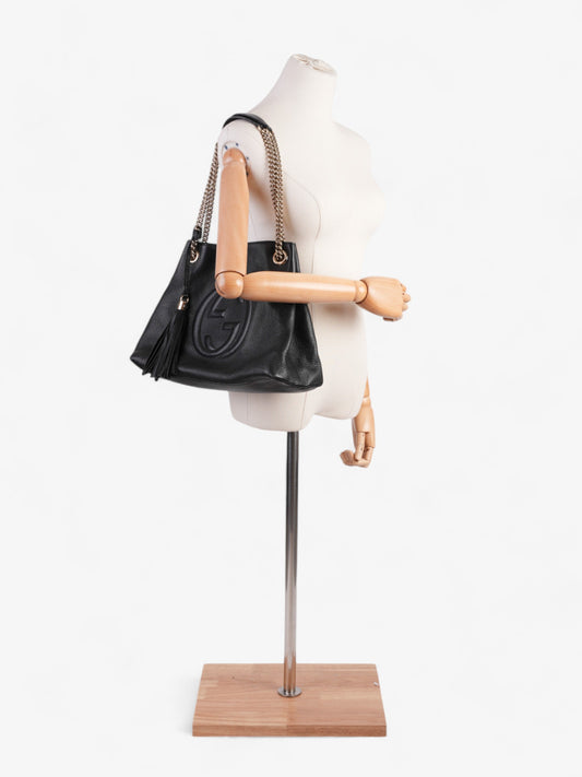 Gucci Soho Chain Tote Black Leather