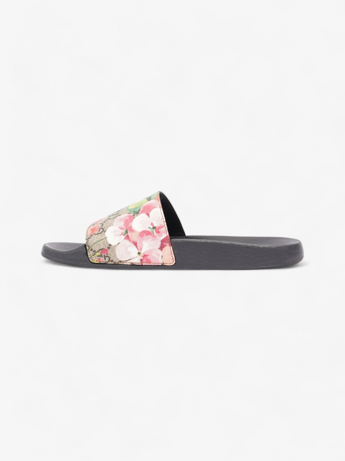 Gucci GG Supreme Blooms Floral Slides Beige  / Floral Canvas EU 38 UK 5