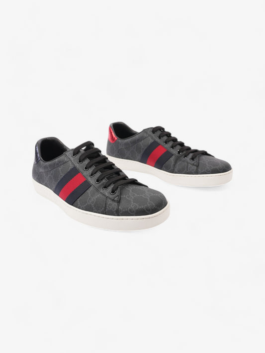 Gucci Ace Black / Navy  / Red Coated Canvas EU 43.5 UK 9.5