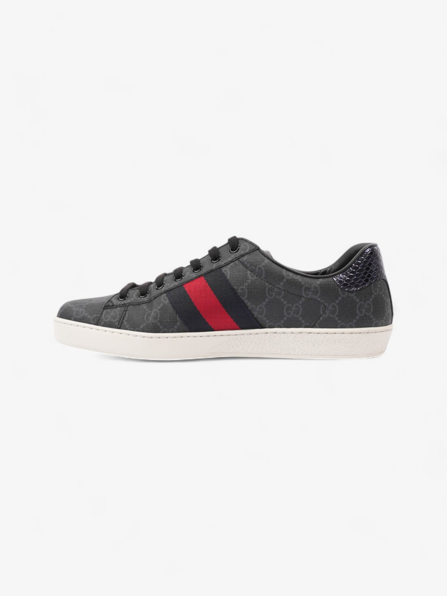 Gucci Ace Black / Navy  / Red Coated Canvas EU 43.5 UK 9.5