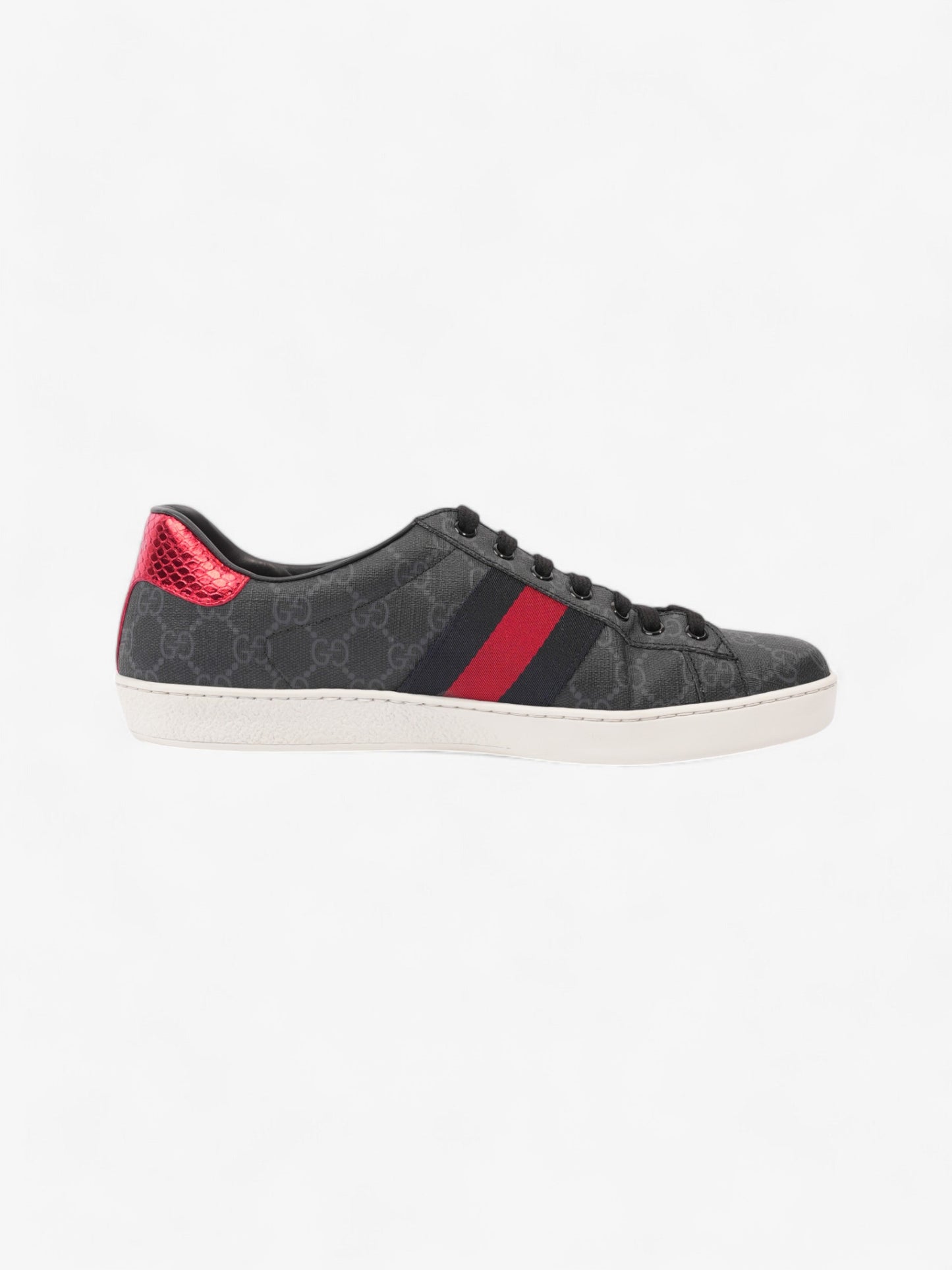 Gucci Ace Black / Navy  / Red Coated Canvas EU 43.5 UK 9.5