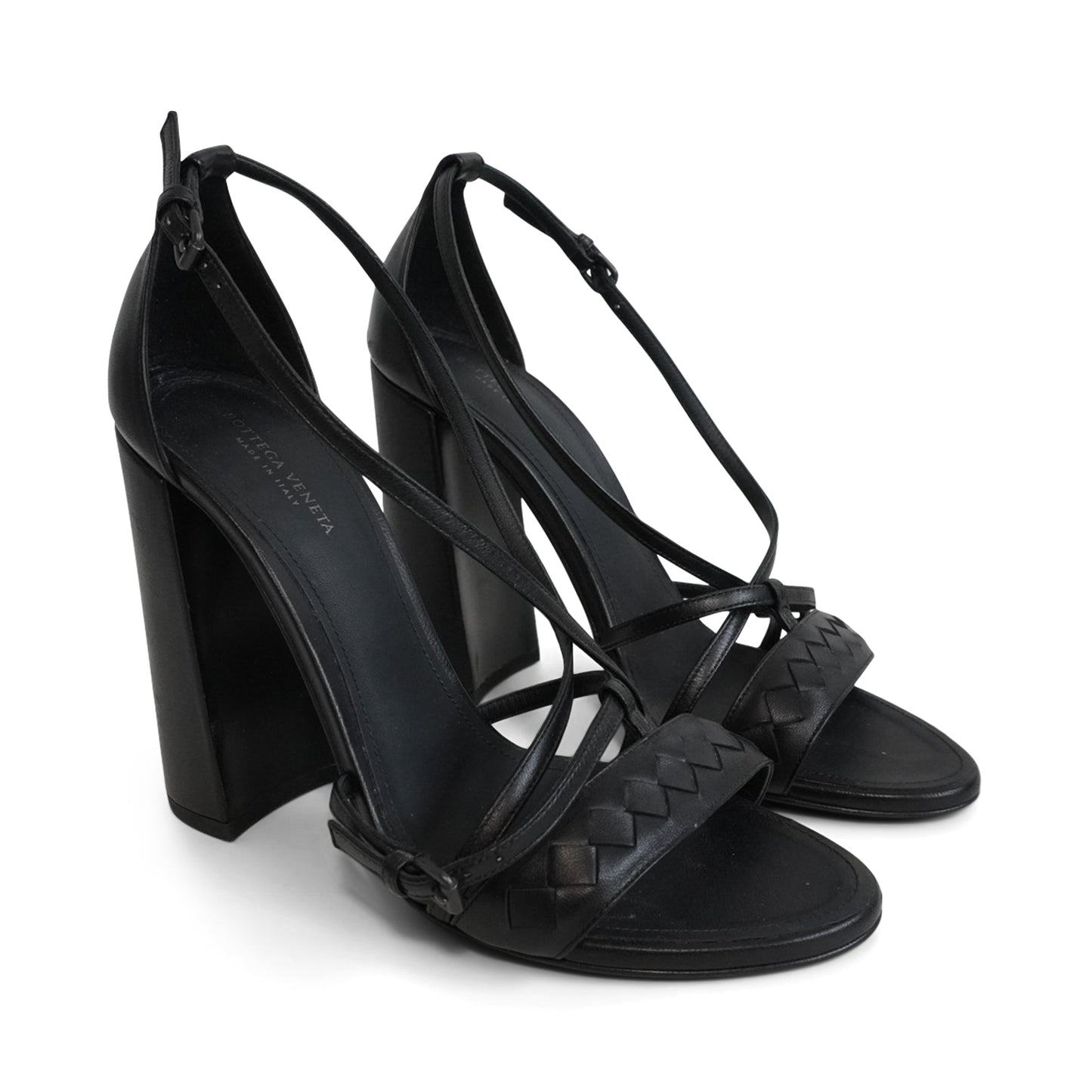Bottega Veneta Block Heel Sandals - Women's 38