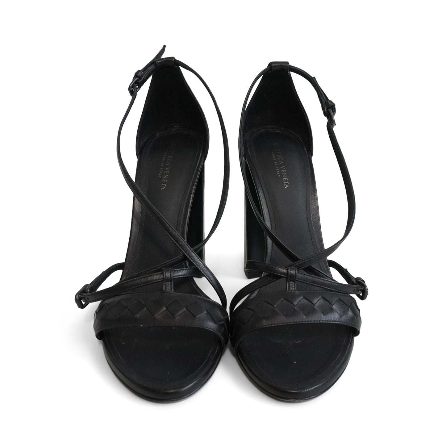 Bottega Veneta Block Heel Sandals - Women's 38