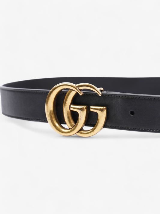 Gucci GG Marmont Belt Black / Gold Leather 85cm / 34"