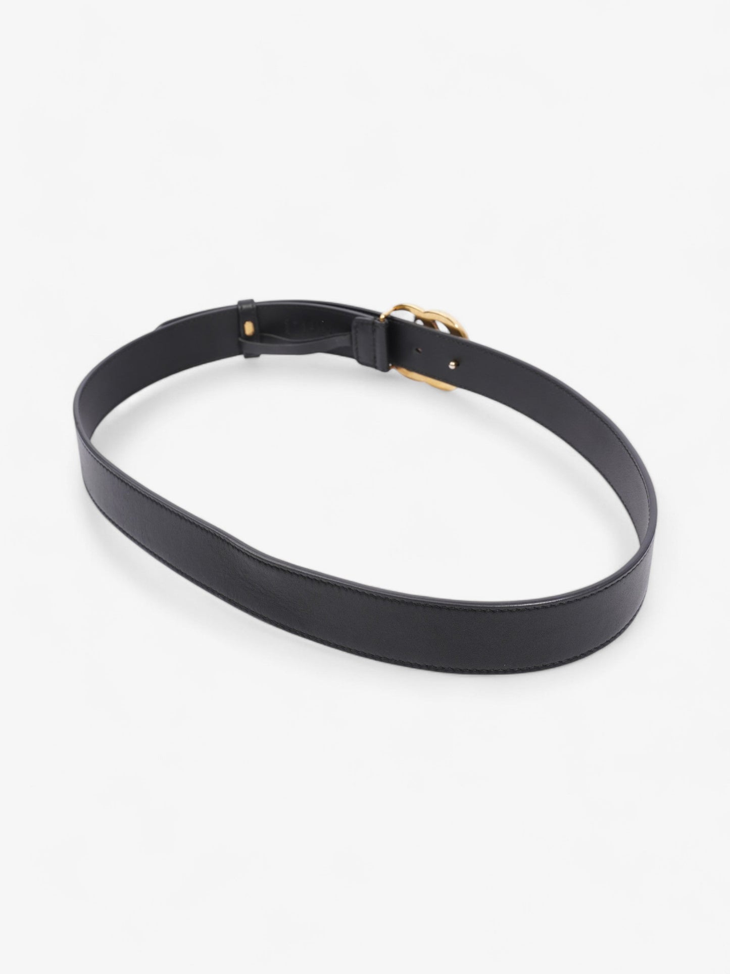 Gucci GG Marmont Belt Black / Gold Leather 85cm / 34"