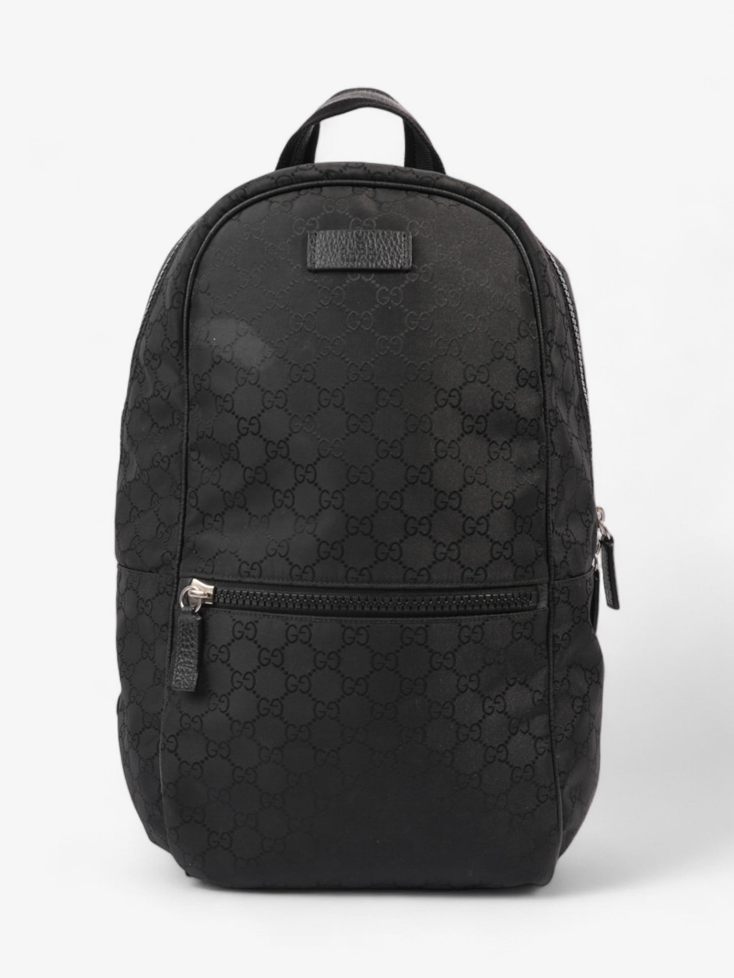 Gucci Double Zip Backpack Black GG Supreme Nylon