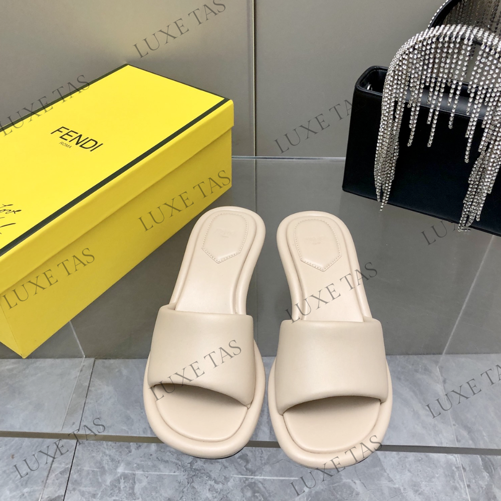 Baguette Pink Nappa Leather Slides - Designer Slides & Sandals for Women